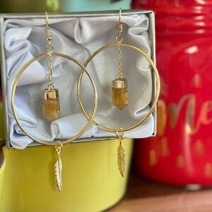 NIB Colors of Brazil Citrine in Gold Tone 18.05 ctw